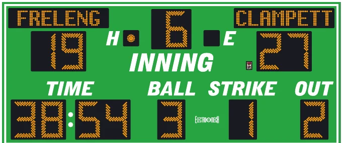 Model LX1374-ETN scoreboard face — Outdoor, Baseball / Softball