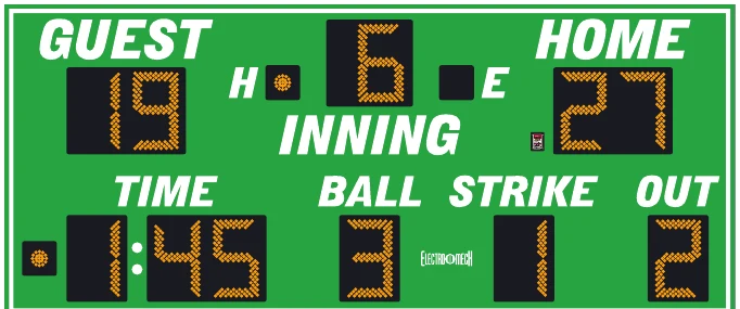 Model LX1371 scoreboard face — Outdoor, Baseball / Softball
