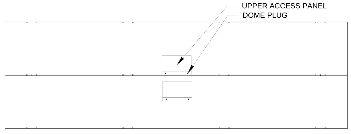 Figure 5 Upper Section Rear Access Panel — UPPER ACCESS PANEL DOME PLUG