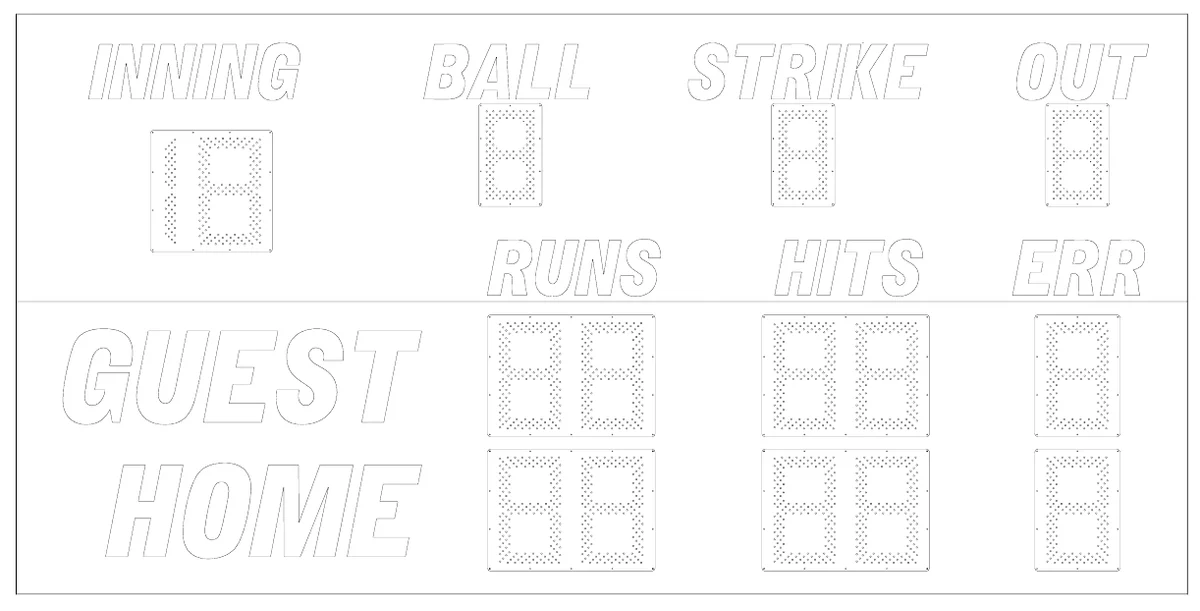 Model 1440 Manual — scoreboard face as shown in the manual