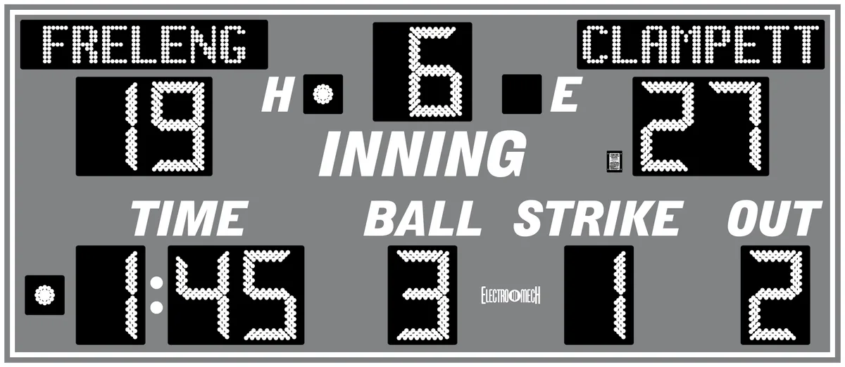 Model LX1371 — scoreboard face as shown in the manual