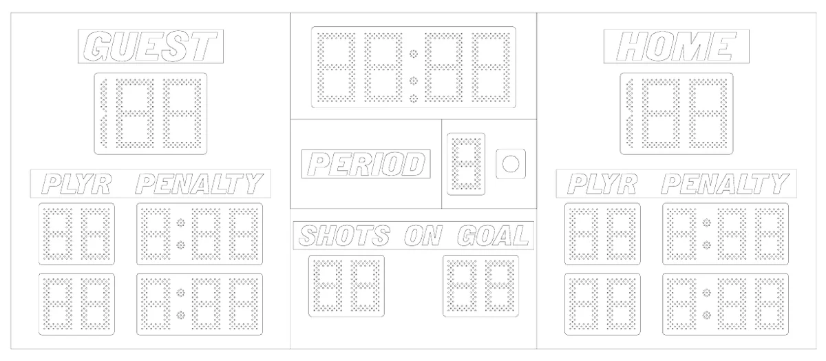 Model 8850 Manual — scoreboard face as shown in the manual