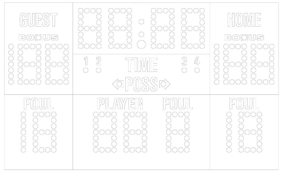 Model MP-259-220 Manual — scoreboard face as shown in the manual