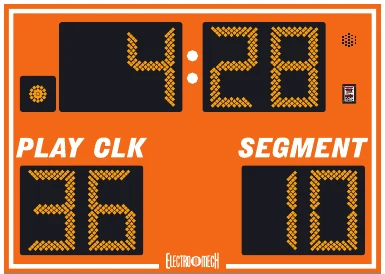 Model LX7640 scoreboard face — Outdoor, Practice Segment Timer