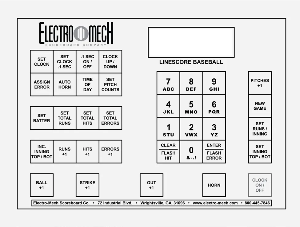 MP Controller Manual for CX Linescore with 5-Digit Timer — illustration from page 10