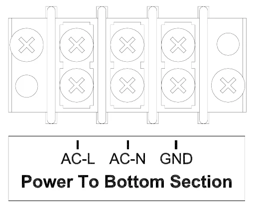 Figure 6 Power to Bottom Section Connections