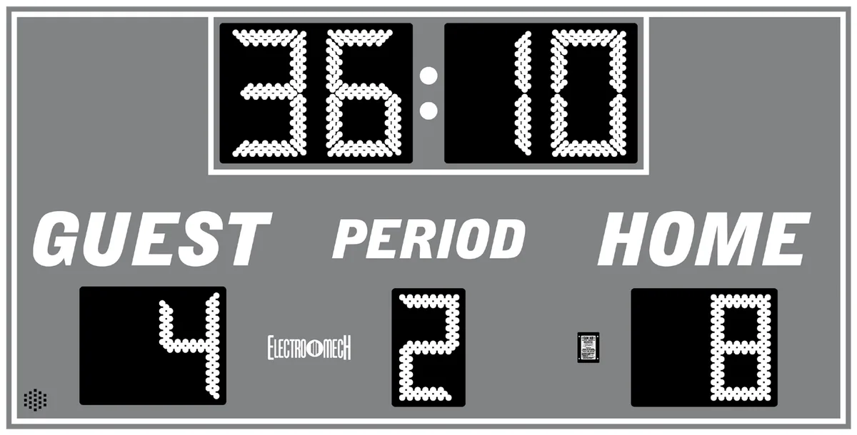 Model LX6650 — scoreboard face as shown in the manual