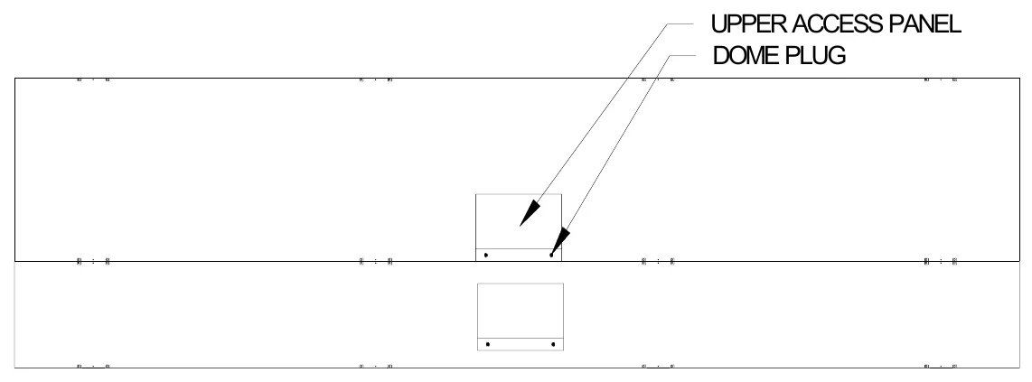 Figure 7 Upper Section Rear Access Panel — UPPER ACCESS PANEL DOME PLUG