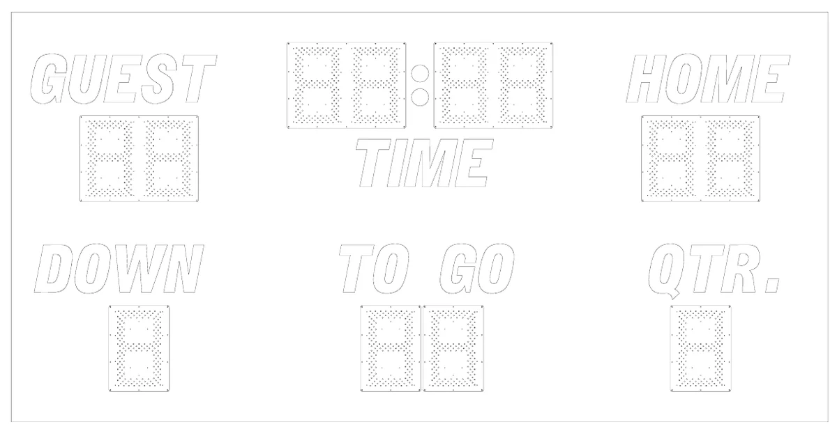Model 3250 Manual — scoreboard face as shown in the manual