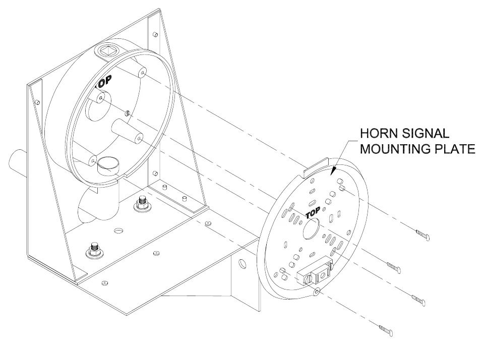 Figure 8 Horn Signal Mounting Plate Attachment