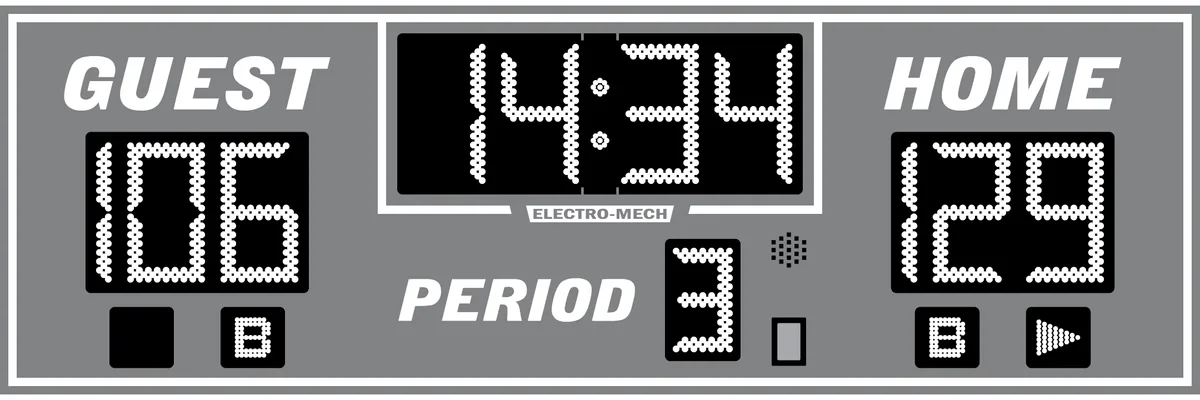 Model LX2350 — scoreboard face as shown in the manual