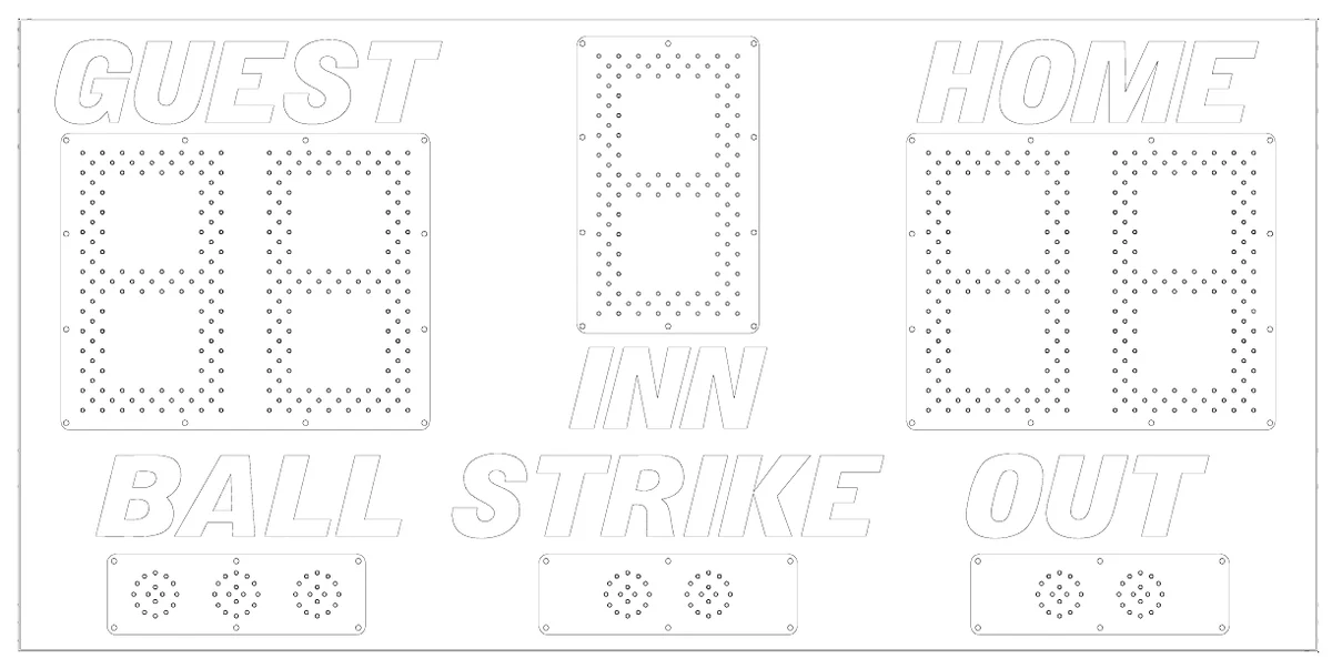 Model 1050 Manual — scoreboard face as shown in the manual