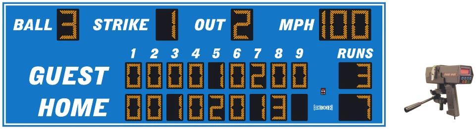 Model LX1736 scoreboard face — Outdoor, Baseball / Softball