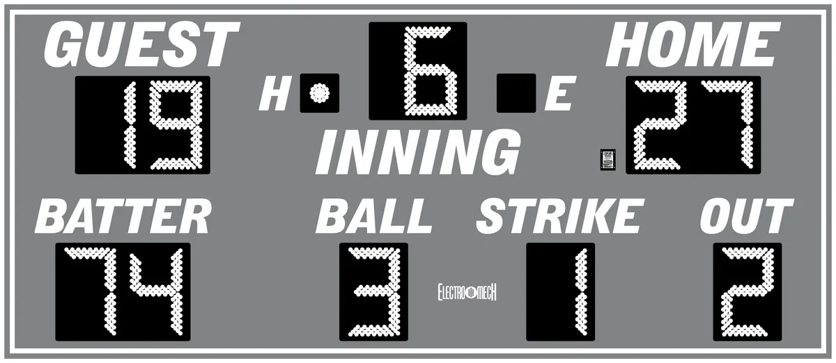 Model LX1370 — scoreboard face as shown in the manual