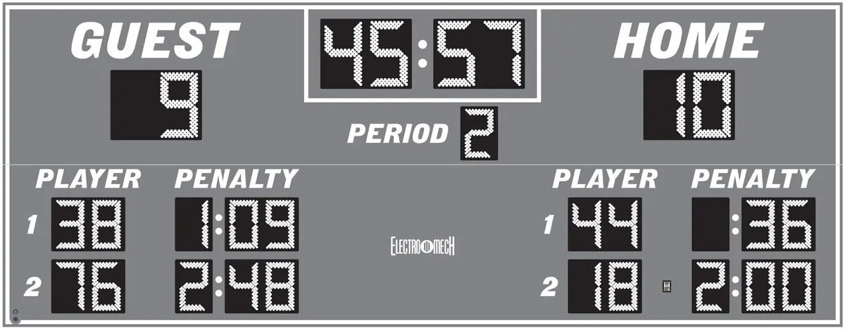 Model LX7770 — scoreboard face as shown in the manual