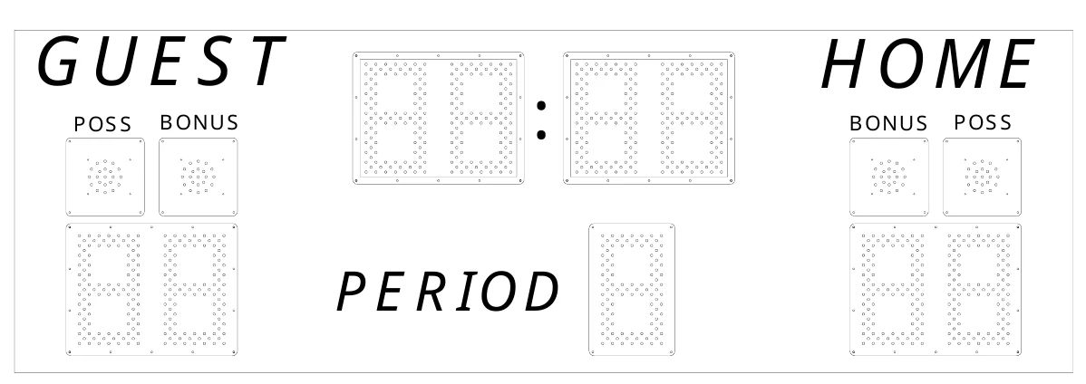 Model 7250 Manual — scoreboard face as shown in the manual