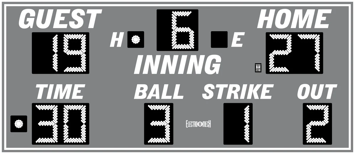 Model LX1372 — scoreboard face as shown in the manual