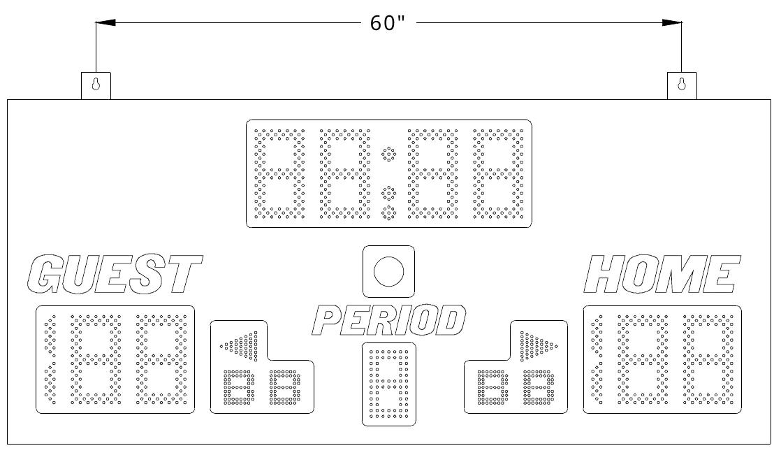 Figure 1 Model 2350 Mounting Points — 60"