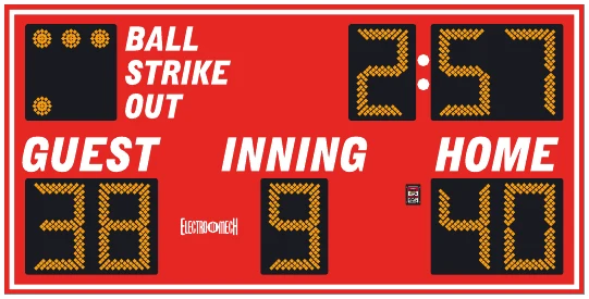 Model LX1341 scoreboard face — Outdoor, Baseball / Softball