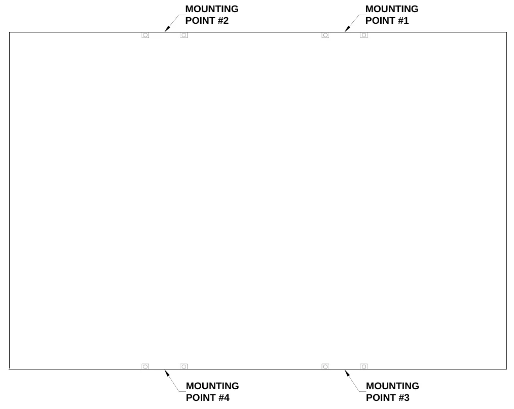 Figure 2 Mounting Points — MOUNTING POINT #2, MOUNTING POINT #1, MOUNTING POINT #4, MOUNTING POINT #3