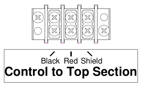 Figure 8 Control to Top Section Connections — Black Red Shield, Control to Top Section