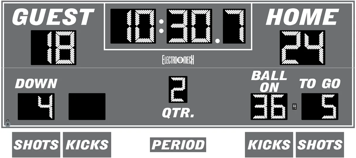 Model LX6546 — scoreboard face as shown in the manual