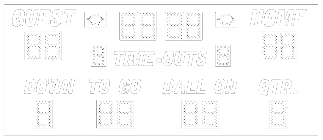 Model 3530 Manual — scoreboard face as shown in the manual
