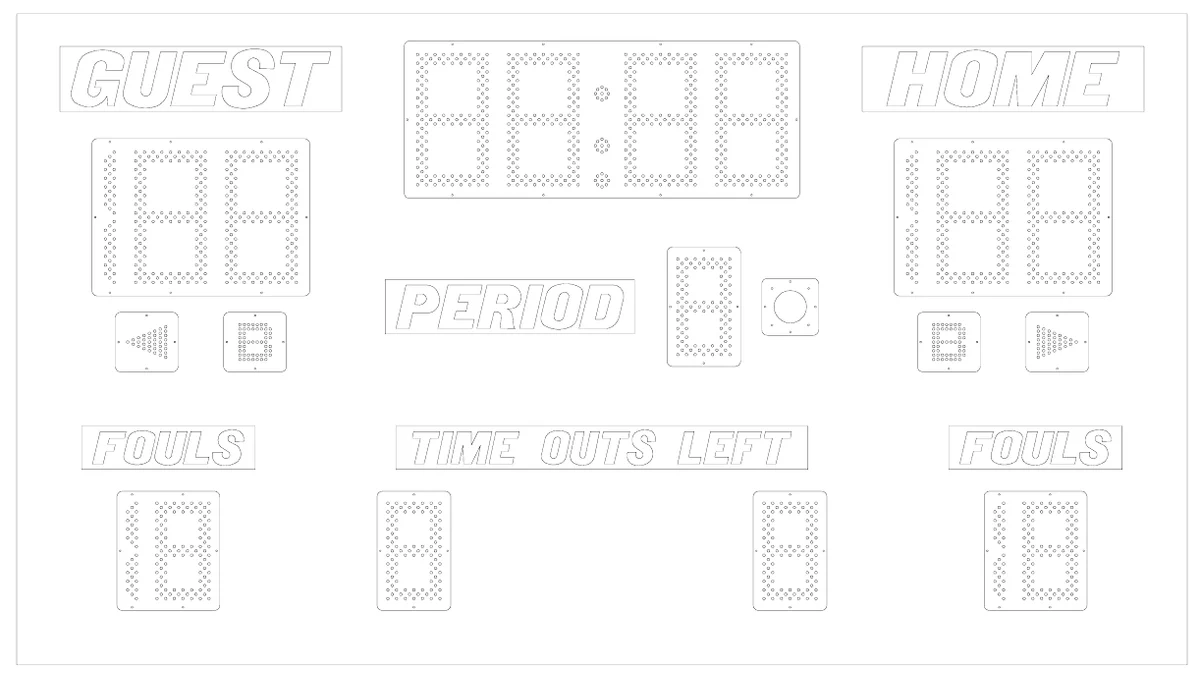 Model 2550 Manual — scoreboard face as shown in the manual