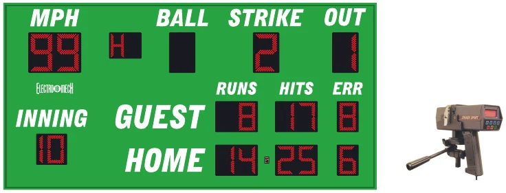 Model LX1486 scoreboard face — Outdoor, Baseball / Softball