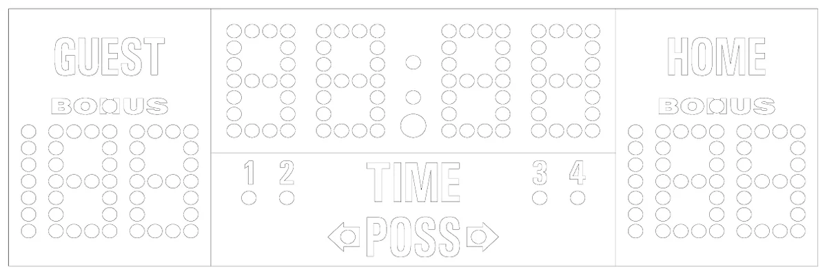 Model MP-9350 Manual — scoreboard face as shown in the manual