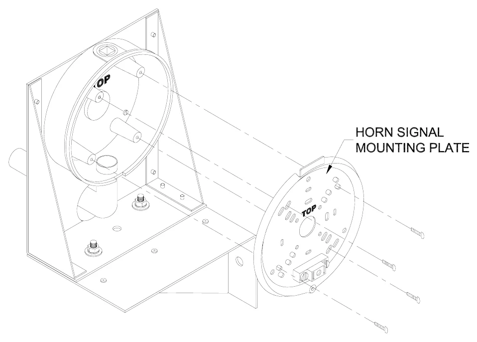 Figure 13 Horn Signal Mounting Plate Attachment