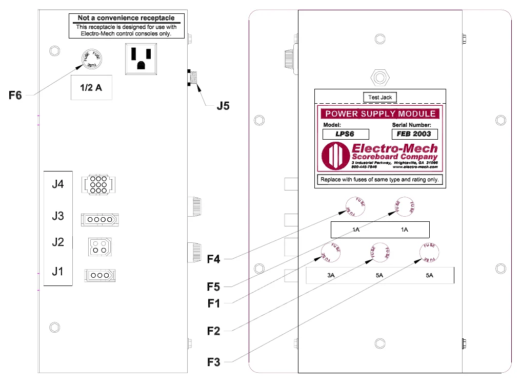 Figure 27 LPS6 Fuse Locations