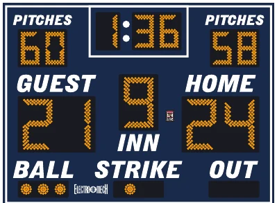 Model LX1131 scoreboard face — Outdoor, Baseball / Softball