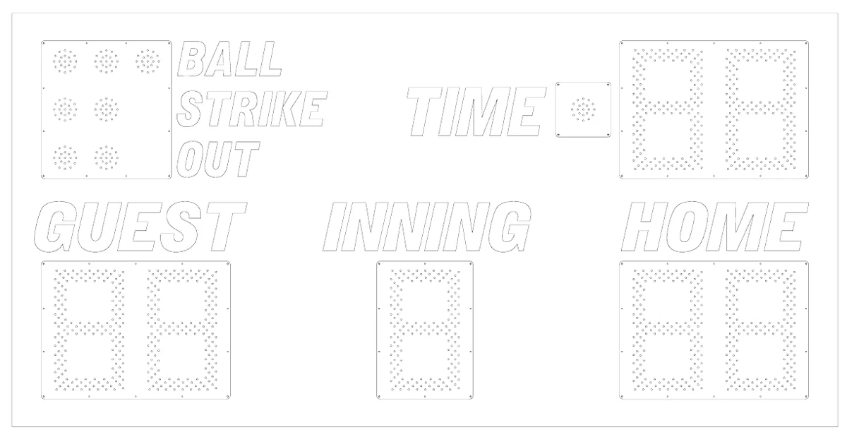 Model 1340 Manual — scoreboard face as shown in the manual