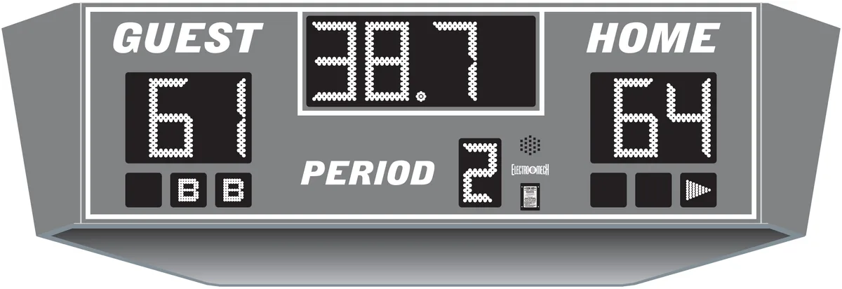 Model LX2350-4 — scoreboard face as shown in the manual