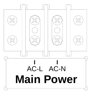 Figure 8 Power Connections — AC-L AC-N, Main Power