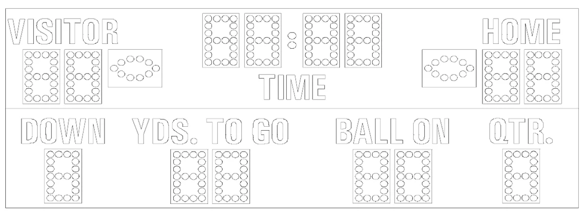 Model MP-326 Manual — scoreboard face as shown in the manual