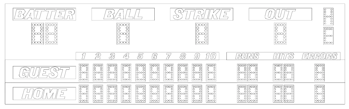 Model MP-150 Manual — scoreboard face as shown in the manual