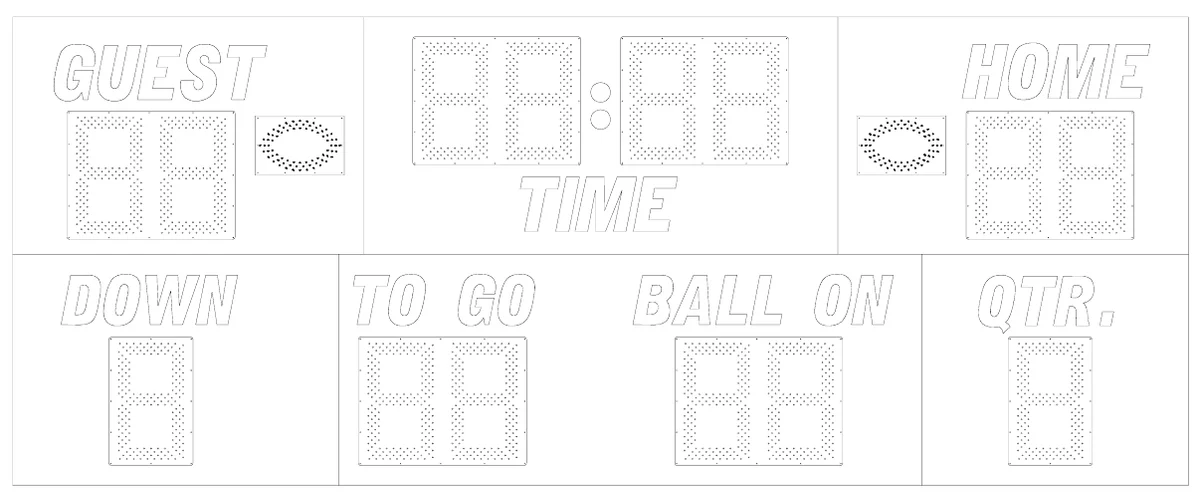 Model 3260 Manual — scoreboard face as shown in the manual