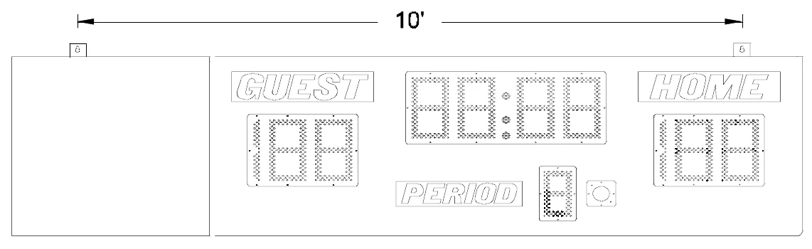 Figure 2 Model 8350 with Sponsor Panel Mounting Points