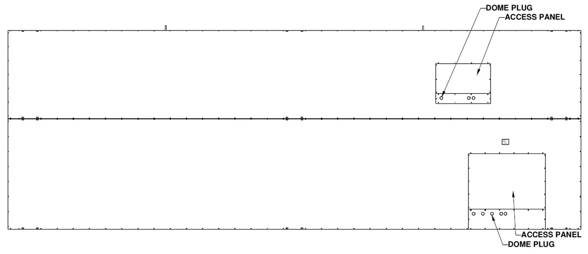 Figure 6 Rear Access Panels — DOME PLUG ACCESS PANEL, AU C T IO N p le E w b o c c tri e fo h s o re c k s e r h z v a ic a rd in e g : D q i s u o p c e m n n t c, h e C c k w ith h e a p lic a b le s ta te a n d o c l a l c o d e s b f o e re t in s a l t io n, ACCESS PANEL DOME PLUG