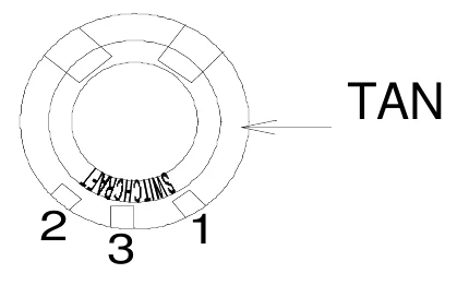 Figure 8 STEREO JACK WIRING DIAGRAM — ORANGE, TAN, 1, 2, 3, 2, 1, 3