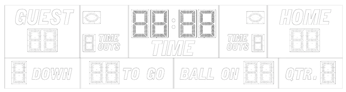 Model 3540 Manual — scoreboard face as shown in the manual