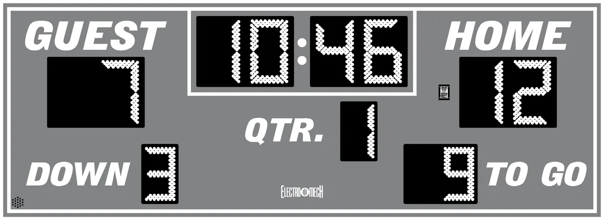 Model LX3230 — scoreboard face as shown in the manual