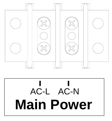 Figure 9 Power Connections — AC-L AC-N, Main Power