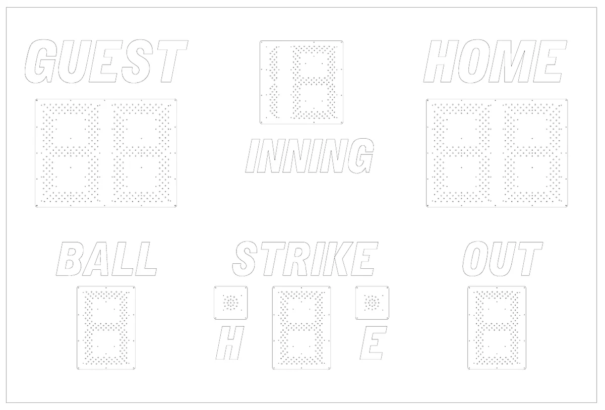 Model 1260 Manual — scoreboard face as shown in the manual