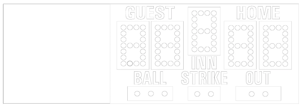 Model MM-105 Manual — scoreboard face as shown in the manual
