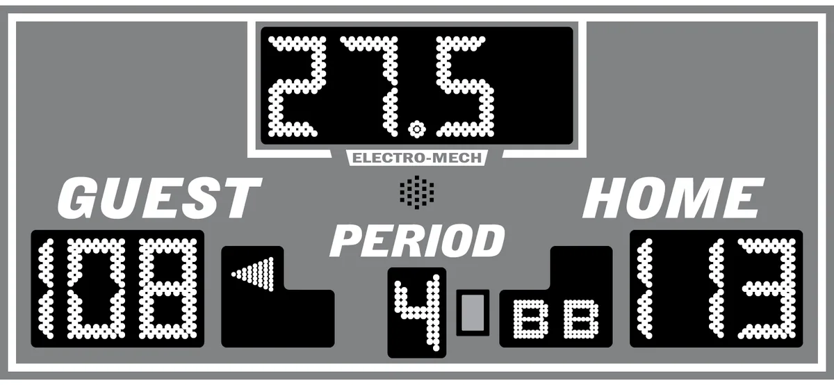 Model LX2330 — scoreboard face as shown in the manual