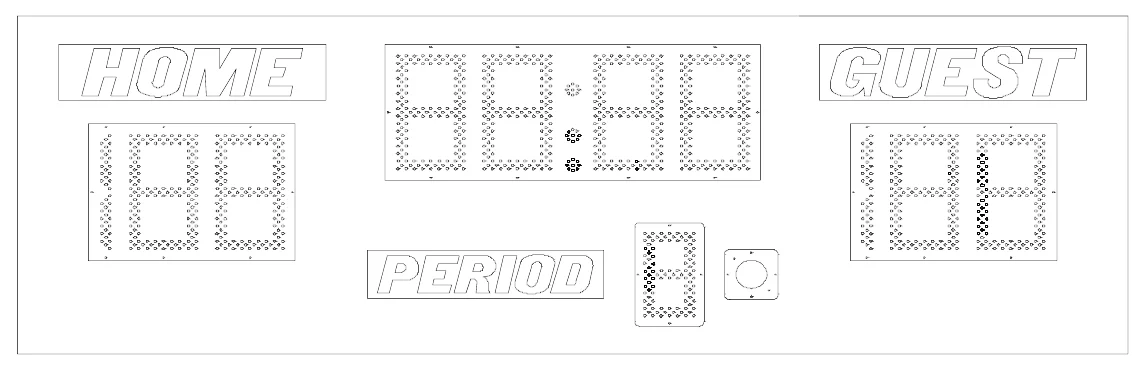 Model 8350 Manual — scoreboard face as shown in the manual