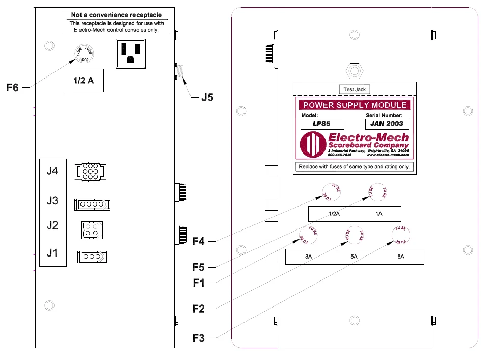 Figure 16 LPS5 Fuse Locations